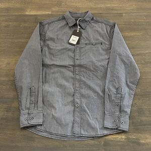 NWT Tom Thompson Men's Long Sleeve Button Down Shirt Striped‎ Size Small Regular